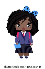 Black Girls In School Uniform Stock Illustrations Images