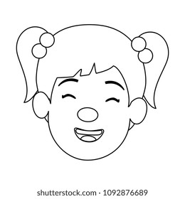 little girl daughter head character