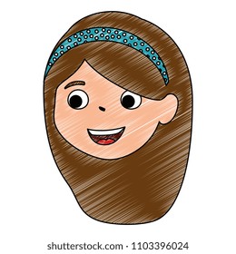 little girl daughter head character