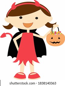 Little Girl DIsguised as Devil
