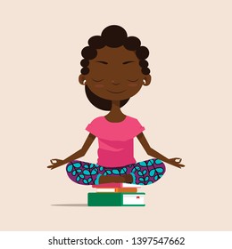 Little Girl Doing Yoga Pose