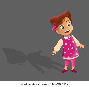 Little girl in a dress