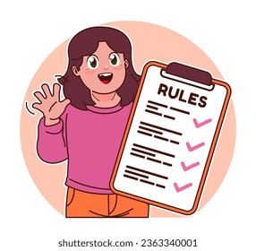 Una niña pequeña explica las reglas