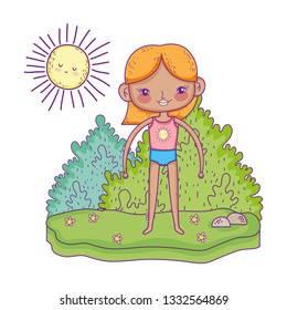 little girl in the garden character