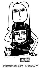 A little girl and a ghost who protects her