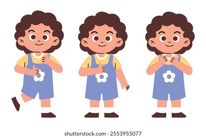 Little Girl Giving Thumbs Up Ok Gesture	
