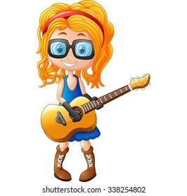 little girl with a guitar