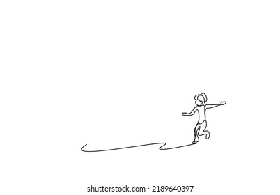 little girl having fun outside