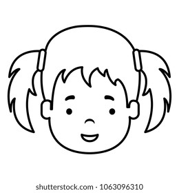 Little Girl Head Icon Stock Vector (Royalty Free) 1063096310 | Shutterstock