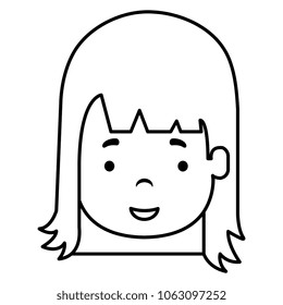 little girl head icon