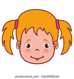 little girl head icon