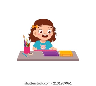 little girl holding ruler and check length