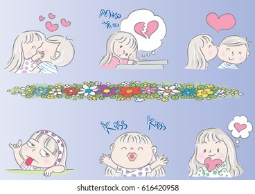 little girl life set