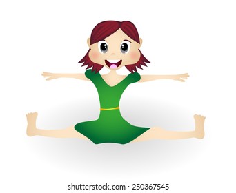 Little girl Performs Splits