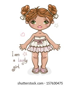 Little girl in pink dress