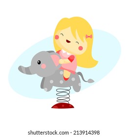 Little Girl Playing
