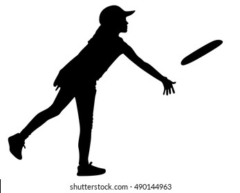  little girl playing with flying disk