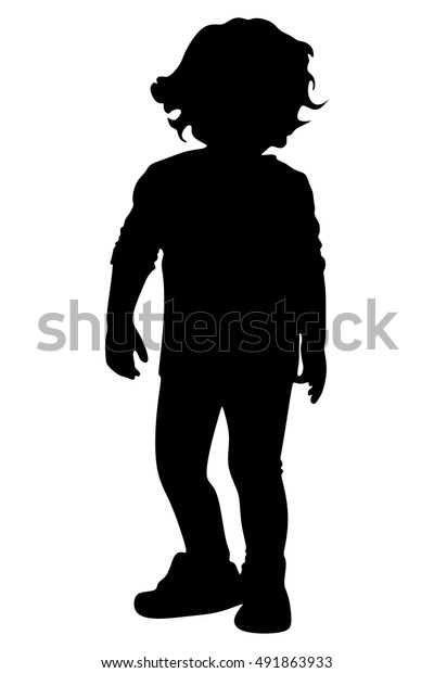 Little Girl Playing Park Stock Vector (Royalty Free) 491863933 ...