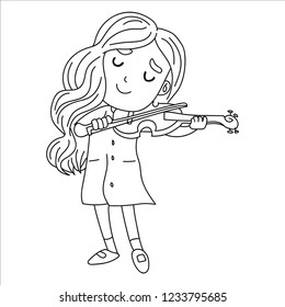 Little girl playing violin