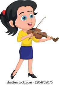 little girl playing the violin