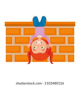 little girl playing in the wall character
