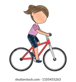 little girl riding a bicycle character