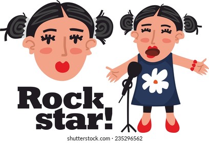 little girl rock star