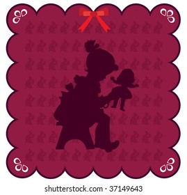 little girl silhouette