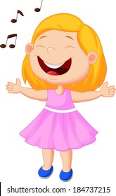 Little girl singing