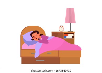 18,164 Little girl sleeping Stock Illustrations, Images & Vectors ...