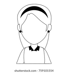 little girl student with uniform character