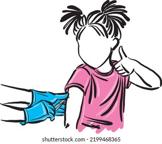 little girl vaccination concept health virus prevention vectror illustration