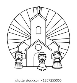 little girls in church first communion