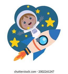 Little girls play. Children's activities.vector template design illustration