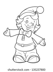little gnome boy vector illustration isolated on white background