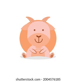 Little goat illustration design vector isolated on white background