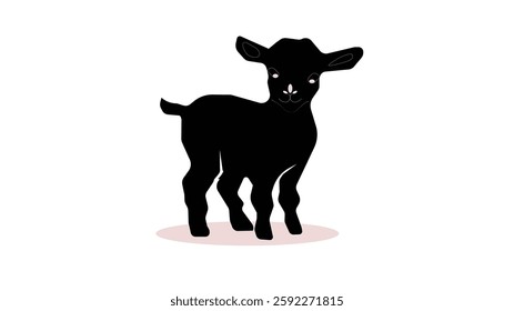 Little goat vector Silhouette vector Sheep