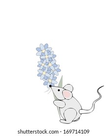 little gray mouse congratulates