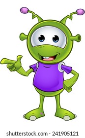 Little Green Alien - Pointing