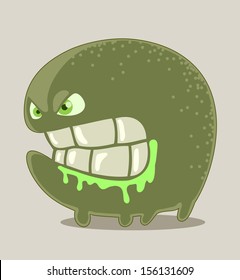 Little green angry monster