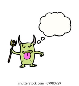 little green devil cartoon