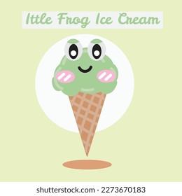 little green frog ice cream