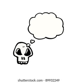 little halloween skull cartoon