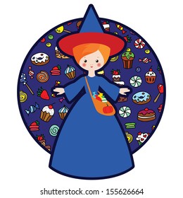Little halloween witch