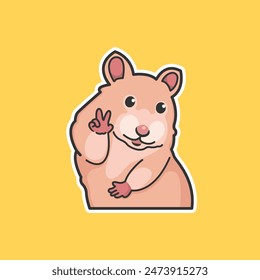 Little Hamster Vector Cute Illustration