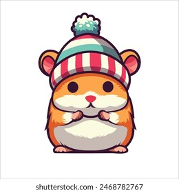 Little hamster wearing Christmas clothes by Latfsaaa