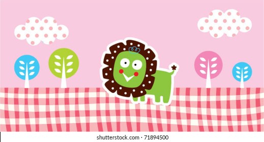 little happy lion holiday
