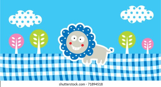 little happy lion holiday
