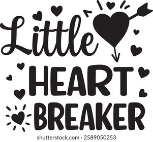 Little HEART BREAKER t-shirt design 