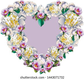 Little heart Peony - a symbol of love and wealth. It is known that flowers have their own positive energy.